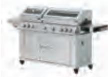 NATERIAL UPSILON - PREMIUM GAS BBQ NATERIAL UPSILON 6+2 BURNERS FULL STAINLESS - 1