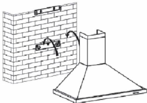 BRANDT LMHT2060B - Fixing to the wall : - 2