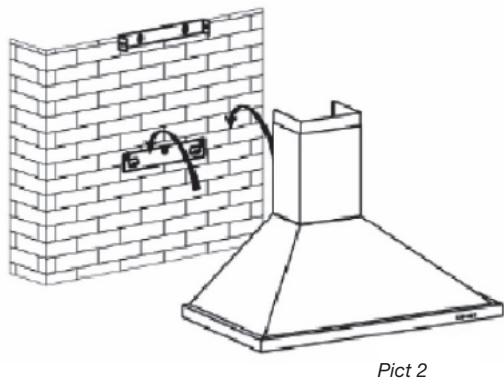 BRANDT LMHT2060X - Fixing to the wall : - 2