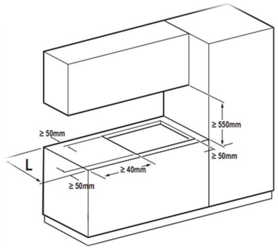 ELICA NIKOLATESLA FLAME - Quelle largeur de meuble? - 7