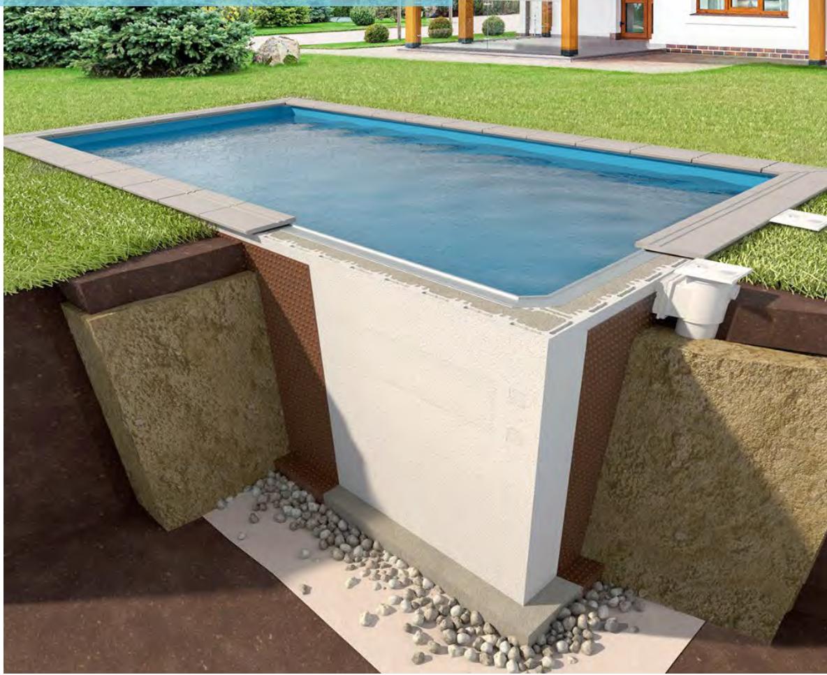BWT PISCINE EN BLOC POLYSTYRèNE - PISCINE EN KIT POLYSTRENE avec escalier - 1