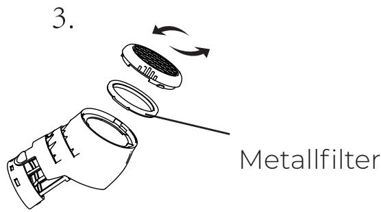 GRE VCB50P - Reinigung des Netzes an der Rückseite - 3