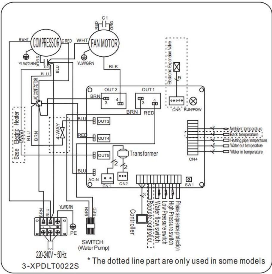 GRE HPG25 - HPG40 - HPG50 - HPG70 - SWIMMING POOL HEAT PUMP WIRING DIAGRAM - 2