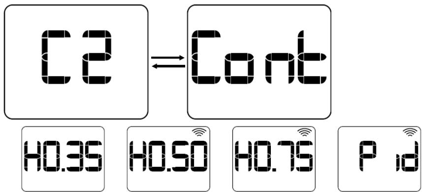 HJM SPRING - : EFH1000WIFI, EFH1500WIFI & EFH2000WIFI - Réglage du type de commande. - 1