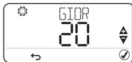 EQUATION TH40DP6 - Impostare giorno o ora - 9
