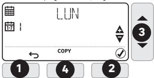 EQUATION TH40DP6 - Copier les plages horaires d'un jour sur un autre jour - 1