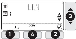 EQUATION TH50DP6RF - Copier les plages horaires d'un jour sur un autre jour - 2