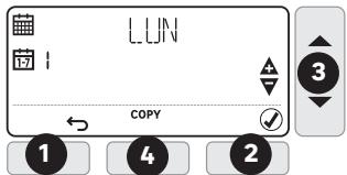 EQUATION TH50DP6RF - Copiare le fasce orarie da un giorno all'alto - 1