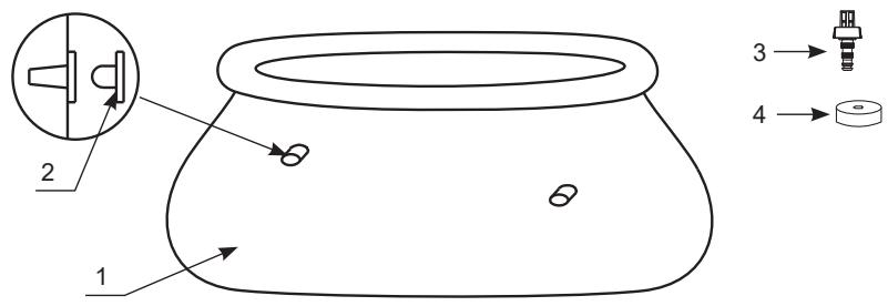 INTEX Easy Crab Easy Set - DETAIL DES PIECES - 1