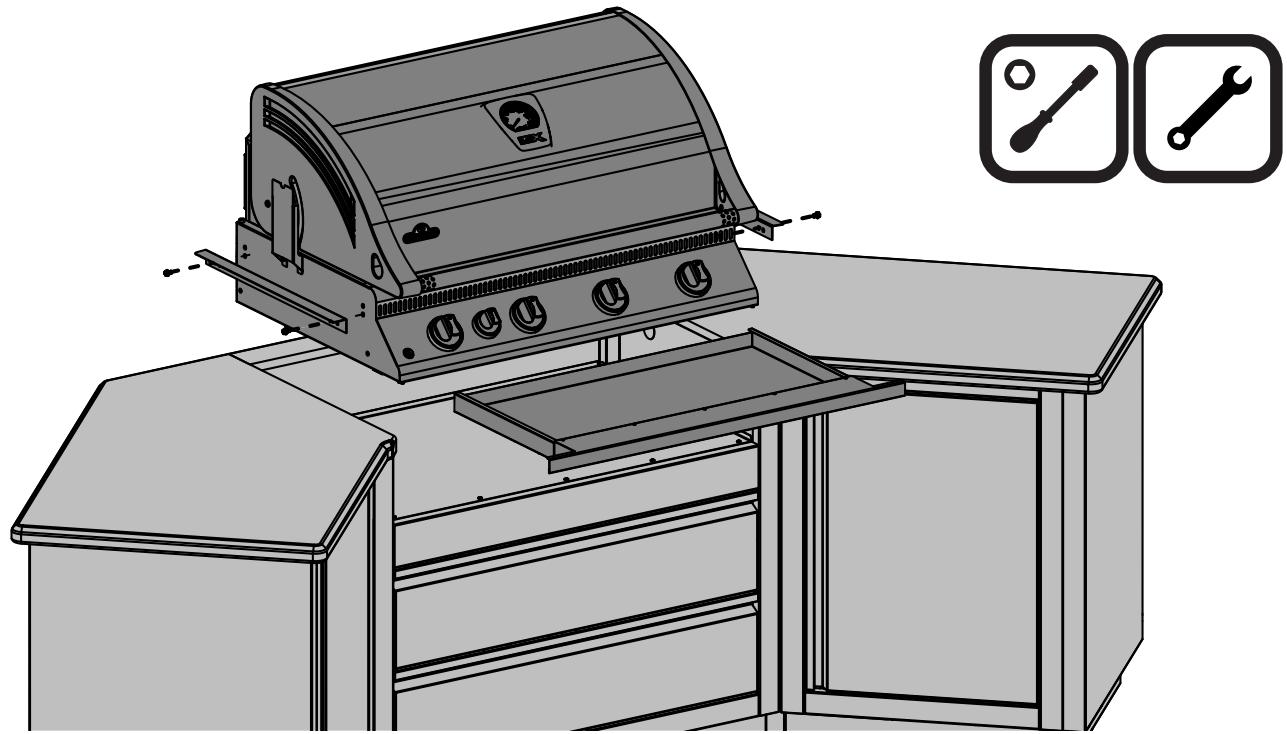 NAPOLEON GRILLS BIG 32 - CABINET LEVELING PROCEDURE - 5