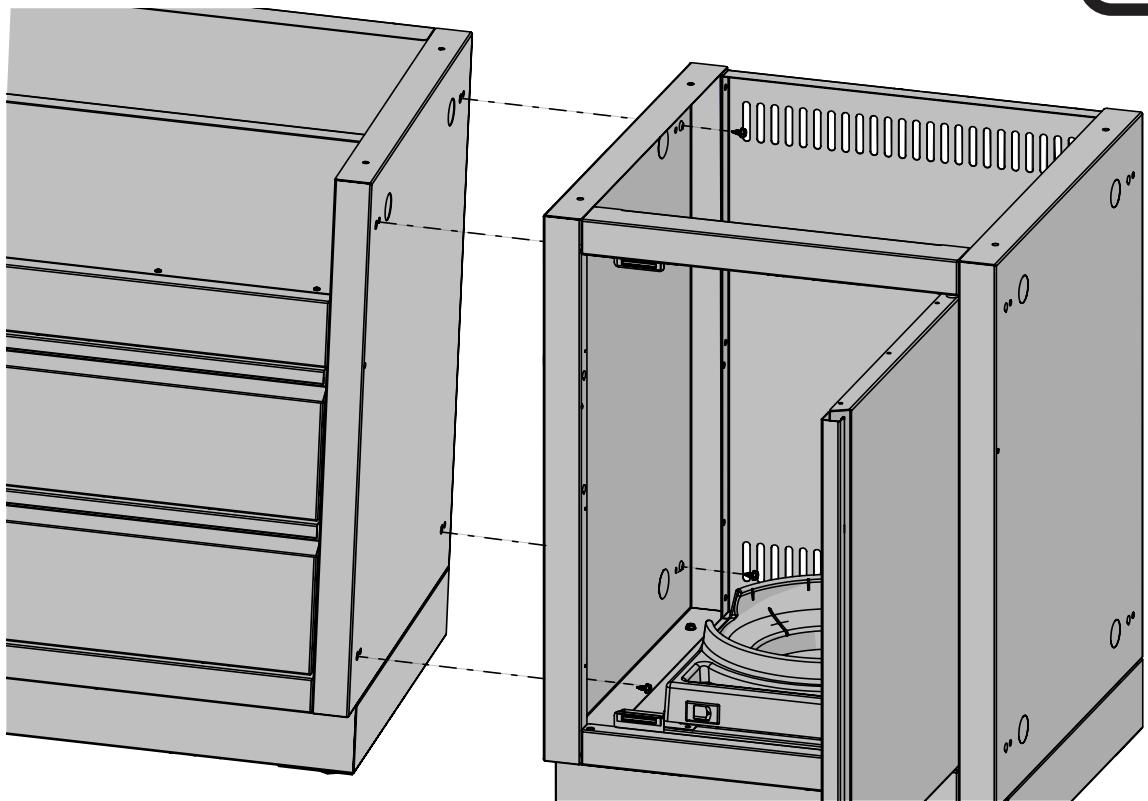 NAPOLEON GRILLS BIG 32 - INSTALLATION DE CABINETS COTE A COTE - 4