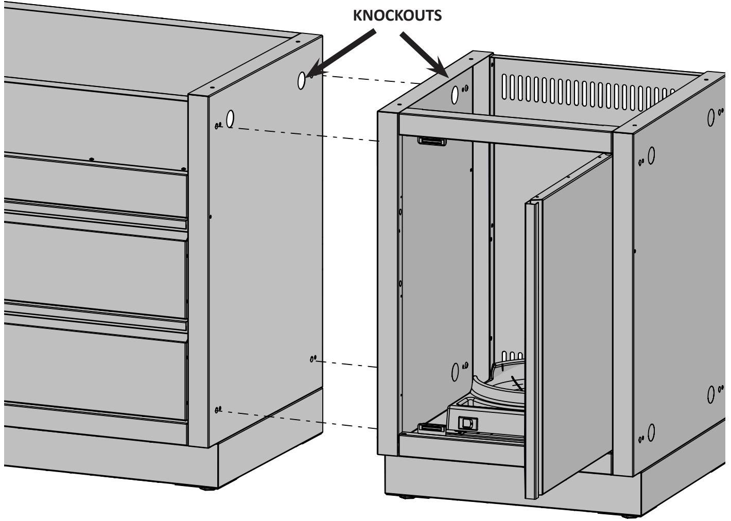 NAPOLEON GRILLS BIG 32 - GAS AND ELECTRICAL PIPING - 1