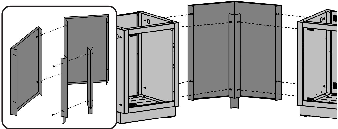 NAPOLEON GRILLS BIG 32 - IM-45T X 2 CABINET 90 DEGREE CONNECTION - 4
