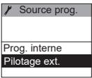 SAUTER MALAO AUTO - Je sélectionne la source de programmation - 6