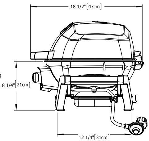 NAPOLEON GRILLS TRAVEL Q PRO 285 - DIMENSIONS - 3