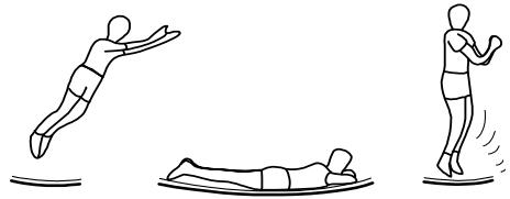 TRIGANO TRAMPOLINE + FILET + ECHELLE - Le REBOND sur le VENTRE - 1