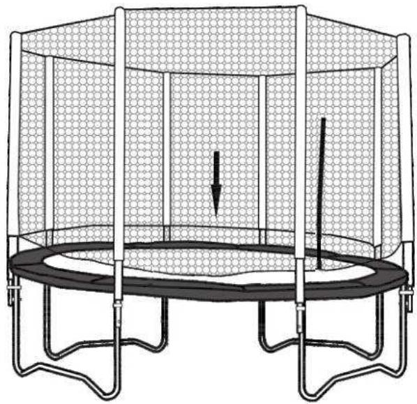 TRIGANO TRAMPOLINE + FILET + ECHELLE - Attention - 9