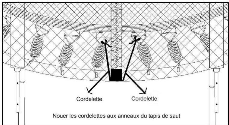 TRIGANO TRAMPOLINE + FILET + ECHELLE - ETAPE 8 - Mise en place de l'échelle - 3