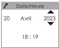 SAUTER KELUD SLIM VENTILO - - Réglez le jour, le mois, l'année, l'hour et les minutes - 5
