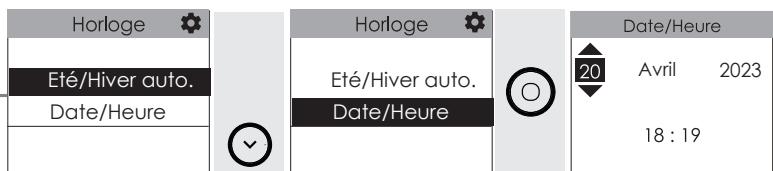 SAUTER KELUD SLIM VENTILO - Régler la date et l'heure - 2
