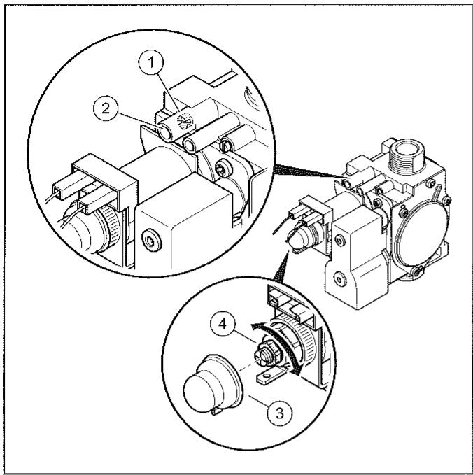 SAUNIER DUVAL THEMACLASSIC C25 - Contrôle de la pression aux injecteurs à la charge de chauffage maximale - 1