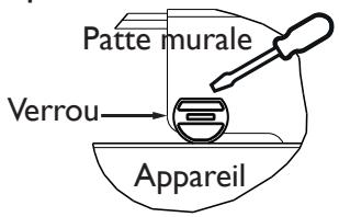 THERMOR TÉNÉRIFE - Déverrouiller la patte d'accrochage de l'appareil - 1