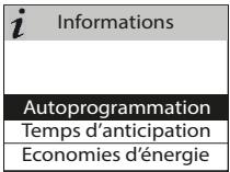 ATLANTIC Divali - - Visualisation des informations du pilotage intelligent Autoprogrammation - 1