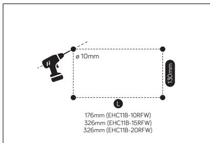 HEALLUX PALMA - EHC11B-10RFW : 1000W EHC11B-15RFW : 1500W EHC11B-20RFW : 2000W - Fixation au MUR - 1