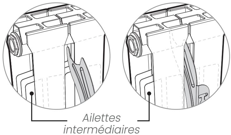 LE RADIATEUR FRANCAIS SOBRE - - Mise en place du radiateur sur les pattes de fixation - 4