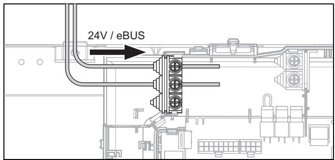 SAUNIER DUVAL HE 9-6 WB - 10031695CS - Cheminement des câbles. - 1