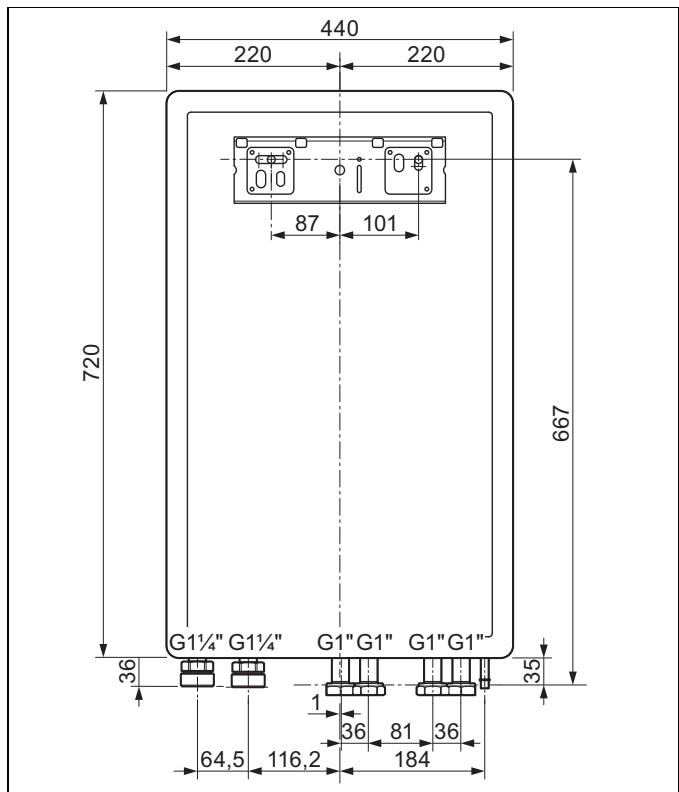 SAUNIER DUVAL HE 9-6 WB - 10031695CS - Dimensions - 1