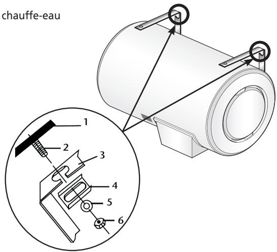 EQUATION TITANE - Chauffe-eau horizontal mural - Raccordement dessous - 3