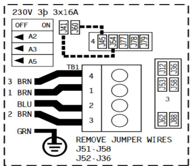 WATERCLIP CHILOE - RACCORDEMENT EN TRIPHASE 3X16 AMPÉRES. - 1