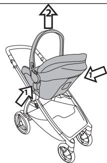 PEG PEREGO ADAPTATEUR PRIMO VIAGGIO POUR CHASSIS VELOCE, VIVACE, YPSI - primo viaggio adapter/links pegperego strollers - 8