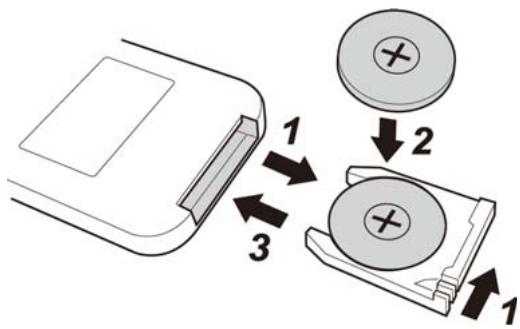 EQUATION TOWER 2 - FZ30-48WR-LED - Inlocuirea bateriei de la telecomanda (CR2025 3V) - 1