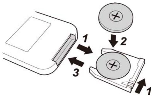EQUATION TOWER 2 - FZ30-48WR-LED - Sostituzione della batteria del telecomando (CR2025 3V) - 1