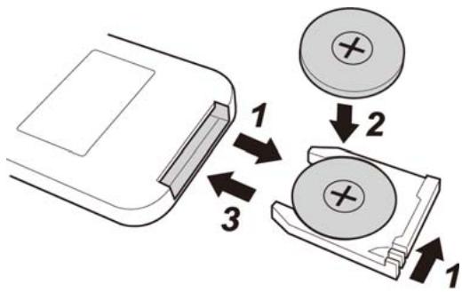 EQUATION TOWER 2 - FZ30-48WR-LED - Sustitución de la pila del mando a distancia (CR2025 3V) - 1