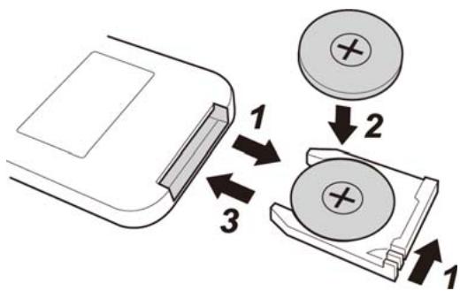 EQUATION TOWER 2 - FZ30-48WR-LED - Remplacement de la pile de la télécommande (CR2025 3V) - 1