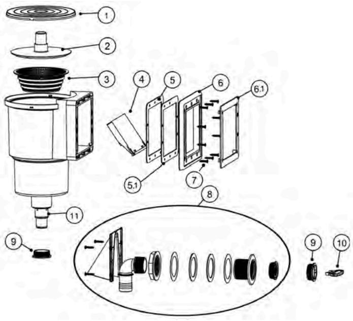 GRE EVORA - BEVESTIGING VAN DE SKIMMER - 4