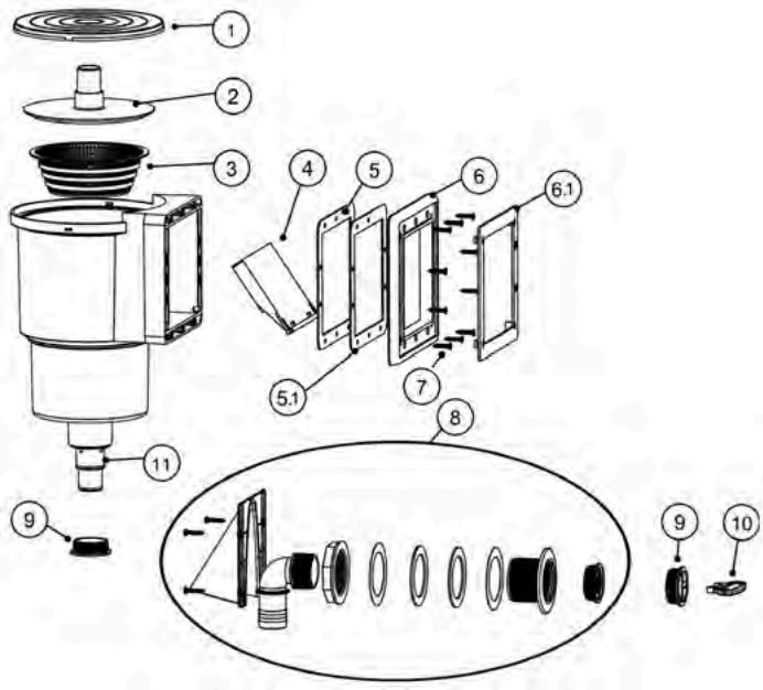 GRE EVORA - BEFESTIGUNG DES SKIMMERS - 4