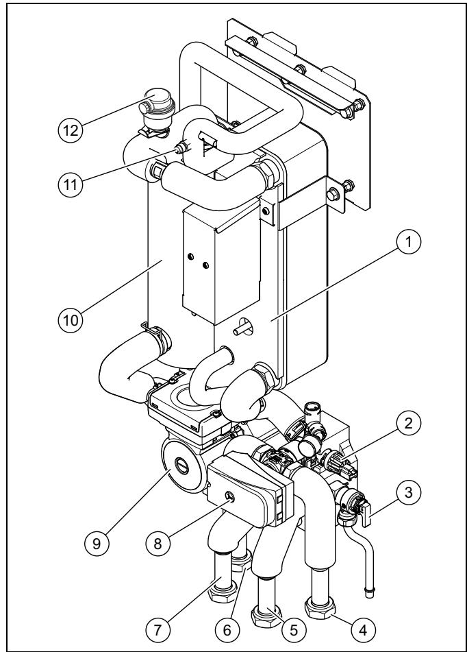 SAUNIER DUVAL 10021151CS - Structure du bloc hydraulique - 1