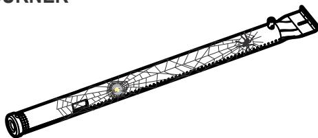 CHAR BROIL 468502322 - 468162322 - SPIDER AND WEBS INSIDE BURNER - 1
