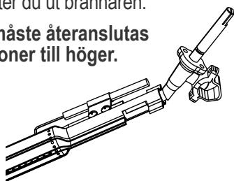 CHAR BROIL GAS2COAL - 468301421 - 468301421UK - 468302421 - MYCKET VIKTIGT: Brännarrör måste äteranslutas till ventilöppninger. Se illustrationer till höger. - 1