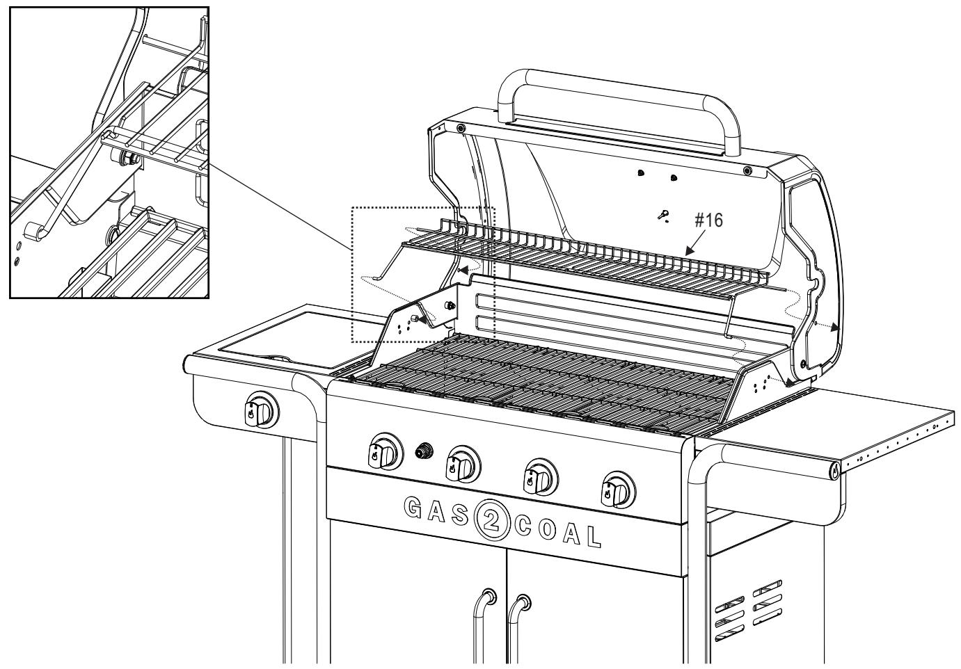 CHAR BROIL GAS2COAL - 468301421 - 468301421UK - 468302421 - Opbevaring af dit apparat - 3