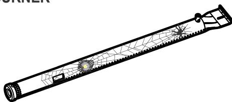 CHAR BROIL GAS2COAL - 468301421 - 468301421UK - 468302421 - INSIDE BURNER - 1