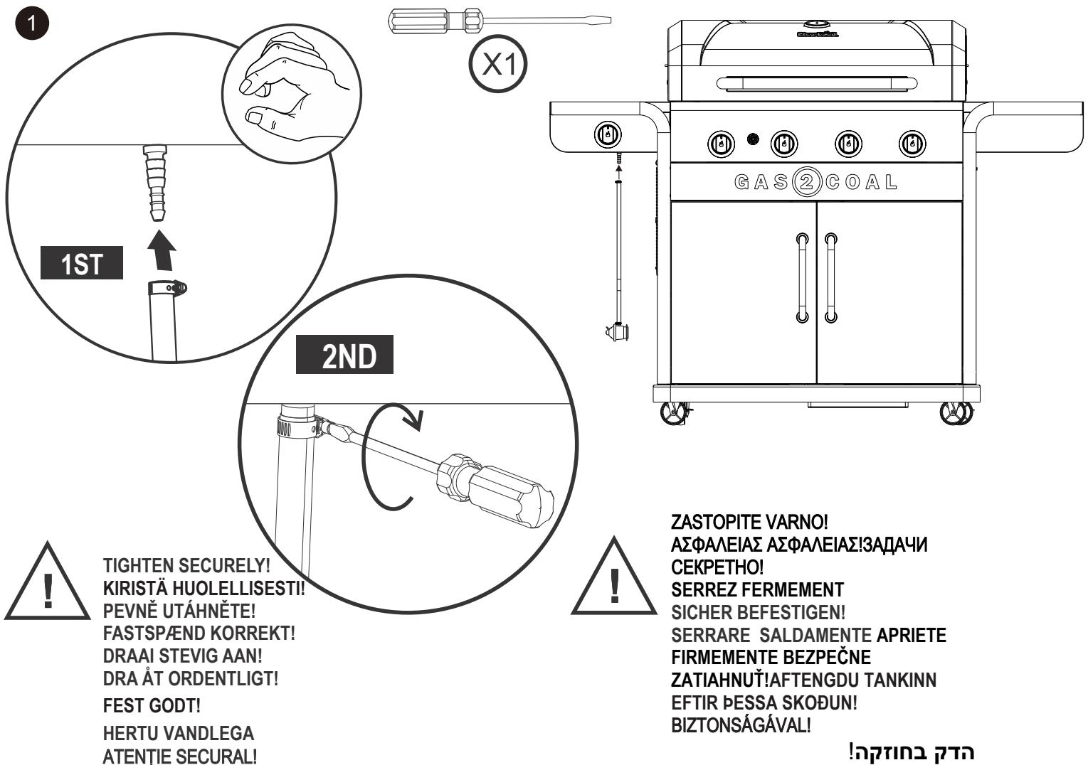 CHAR BROIL GAS2COAL - 468301421 - 468301421UK - 468302421 - INSTALLATORE/ASSEMBLATORE: - 1