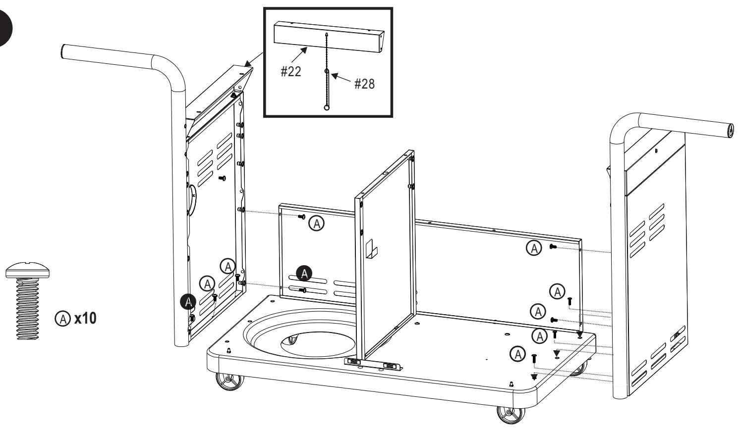 CHAR BROIL GAS2COAL - 468301421 - 468301421UK - 468302421 - PARTS LIST - 12