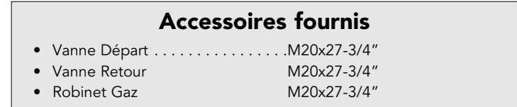 FRISQUET HYDROMOTRIX - HYDROCONFORT - PRESTIGE CONDENSATION - RACCORDEMENTS DES ACCESSOIRES HYDRAULIQUE ET GAZ HYDROMOTRIX - 1