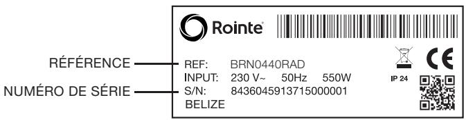 ROINTE BELIZE BAS - 1100RADC | 1300RADC | 1500RADC - GARANTIE - 1