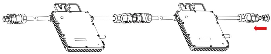 HOYMILES HM-300 - HM-350 - HM-400 - Step 2. Connect AC Cables of Microinverter - 3